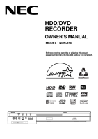 NEC NDH-160 - Owners Manual 